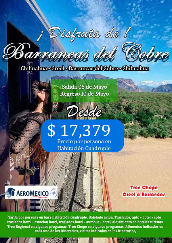 WEB BARRANCAS DEL COBRE 05DIAS 06-10MAY2026 AGENCIAS DE VIAJES