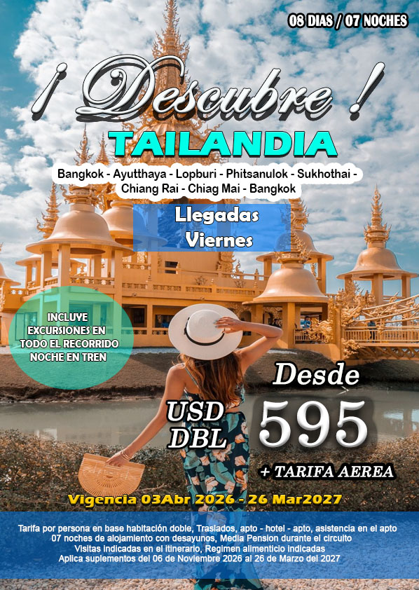 WEB TAILANDIA A SU ALCANCE VIG03ABR2026-26MAR2027 SOLO TERRESTRE AGENCIAS DE VIAJES